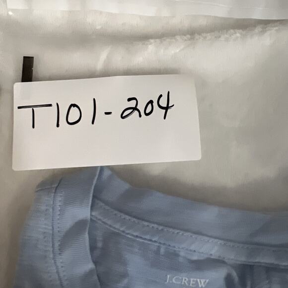J. Crew Girfriend Tee T-Shirt Womens Medium Blue Short Sleeve Scoop Neck Cotton - Picture 10 of 11